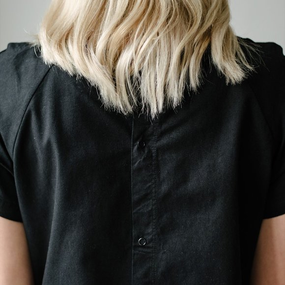 Cotton Hospital Maternity Gown - #Momlife (Black) - Picture 2 of 3